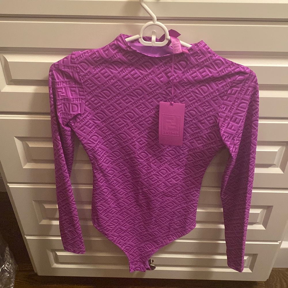 Fendi x Skims Mock neck long sleeve bodysuit
